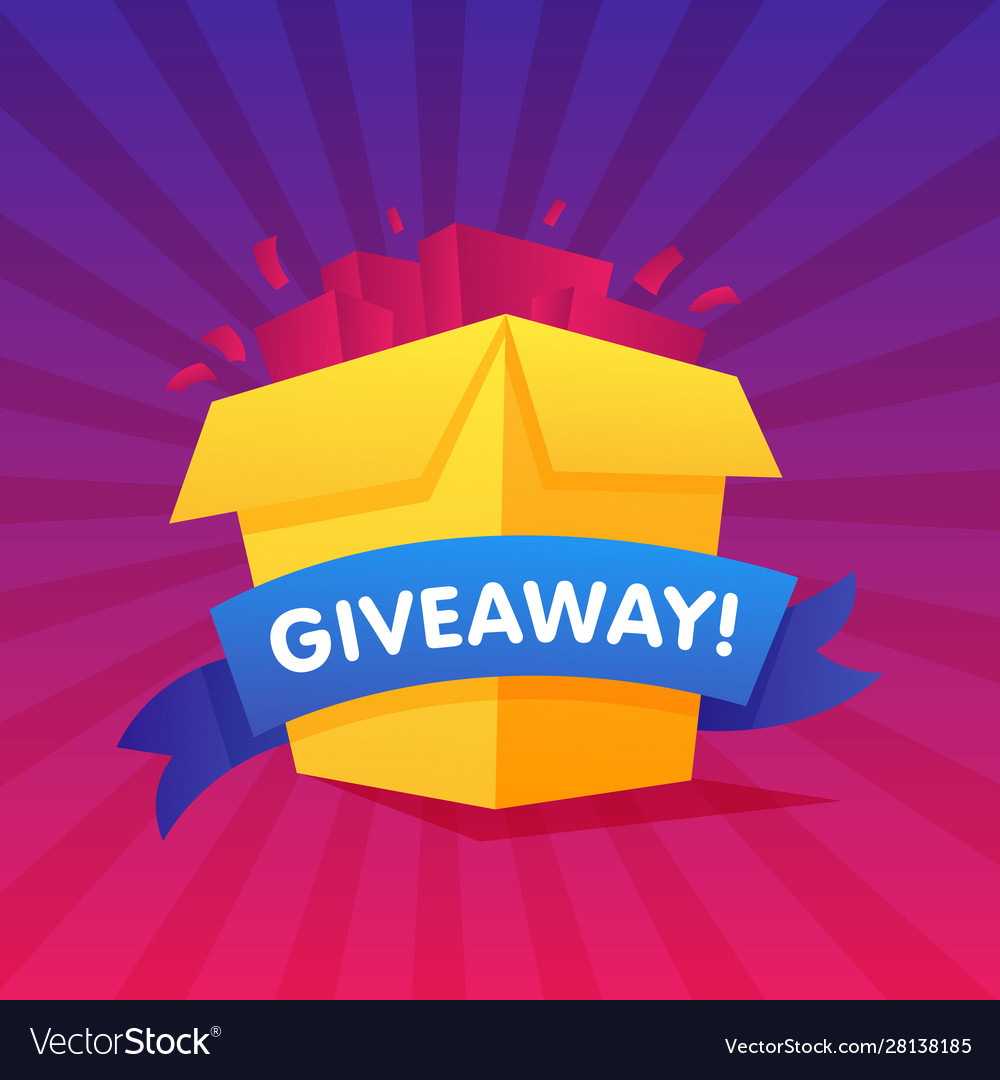 Giveaway Poster Template Design For Social Media Vector Image