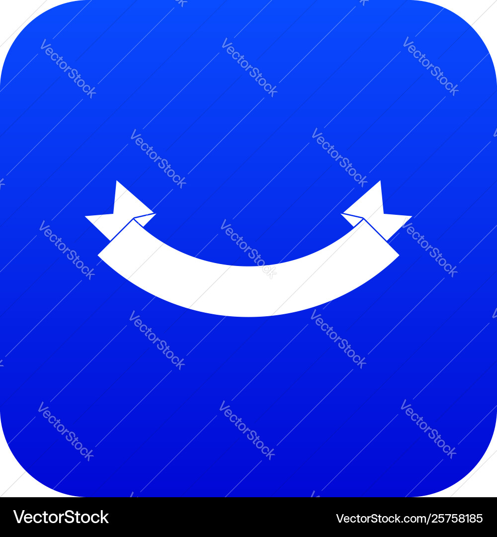 Origami Banner Icon Digital Blue Royalty Free Vector Image