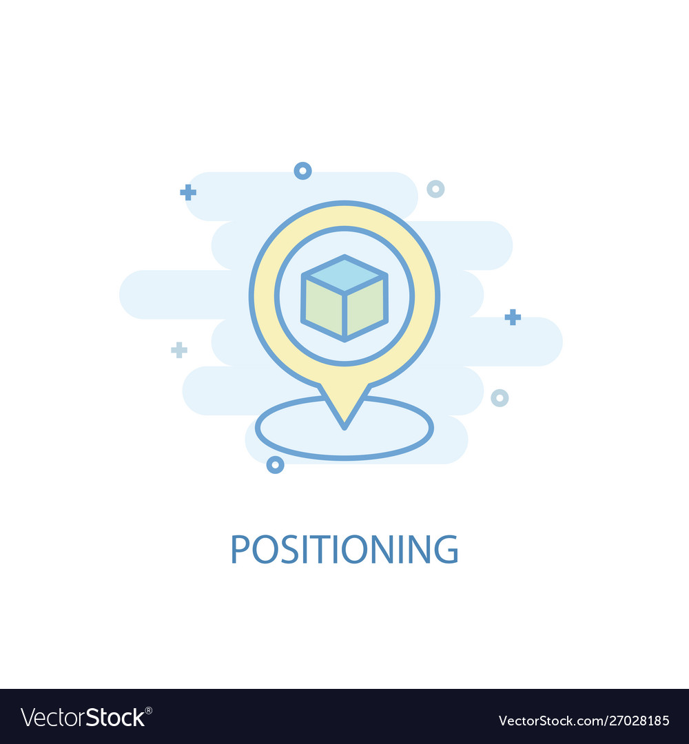 Positioning line concept simple icon