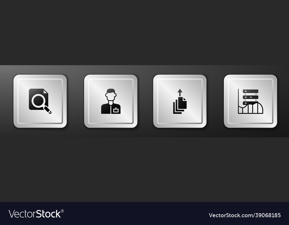 Set search concept with folder analyst engineer vector image Set search concept with folder analyst engineer