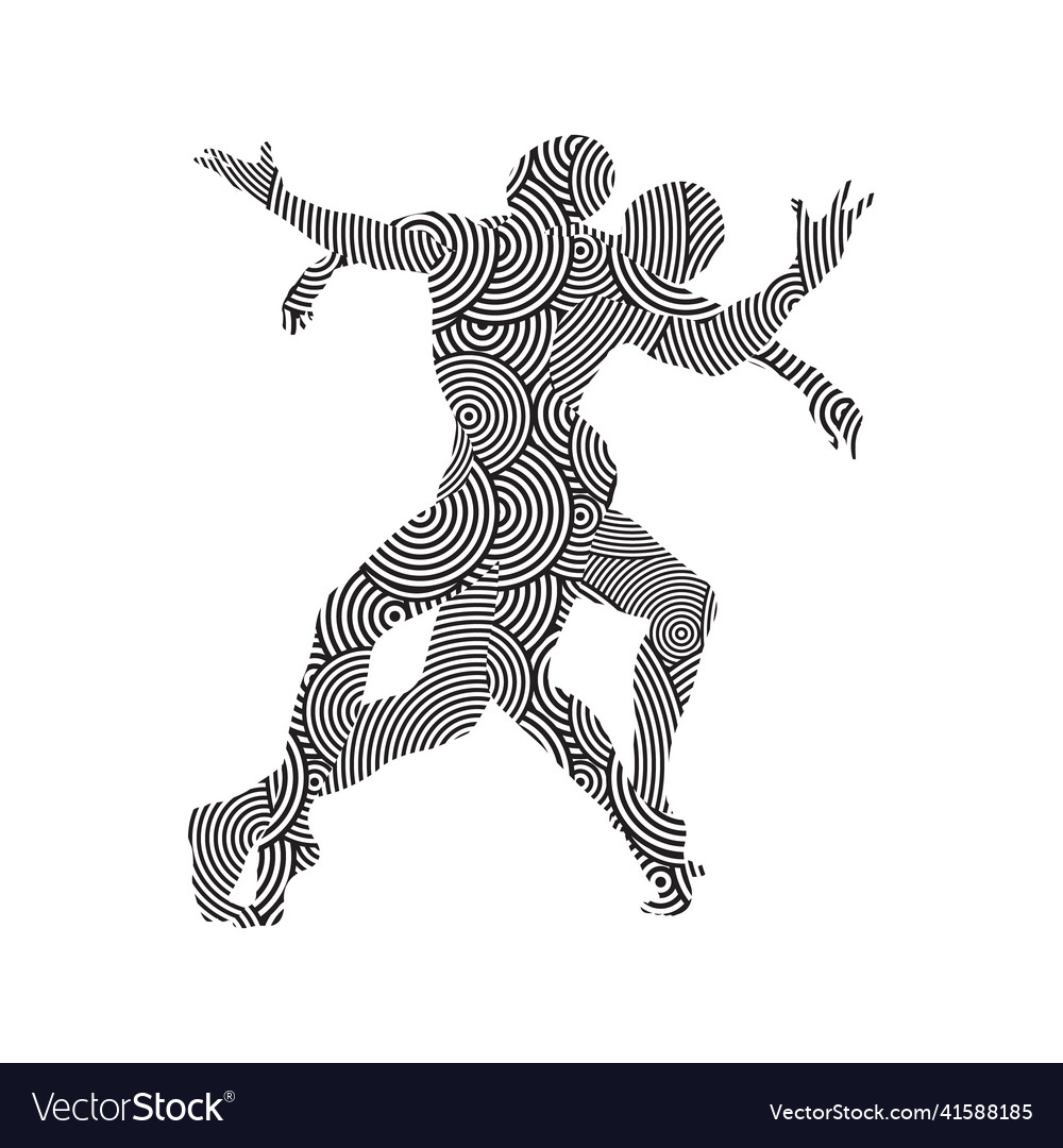 Silhouette des tanzenden Paares Männer und Frauen vector image Silhouette des tanzenden Paares Männer und Frauen