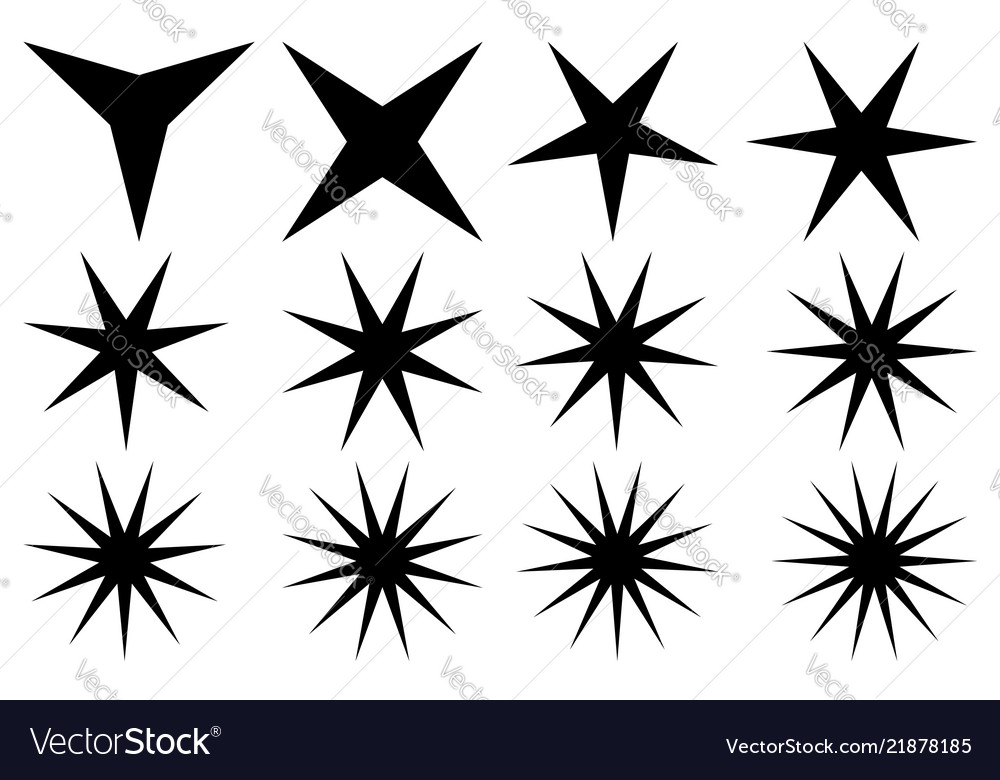 Star - set Royalty Free Vector Image - VectorStock