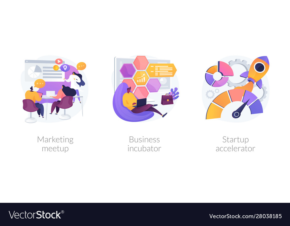 Startup supporting concept metaphors vector image Startup supporting concept metaphors