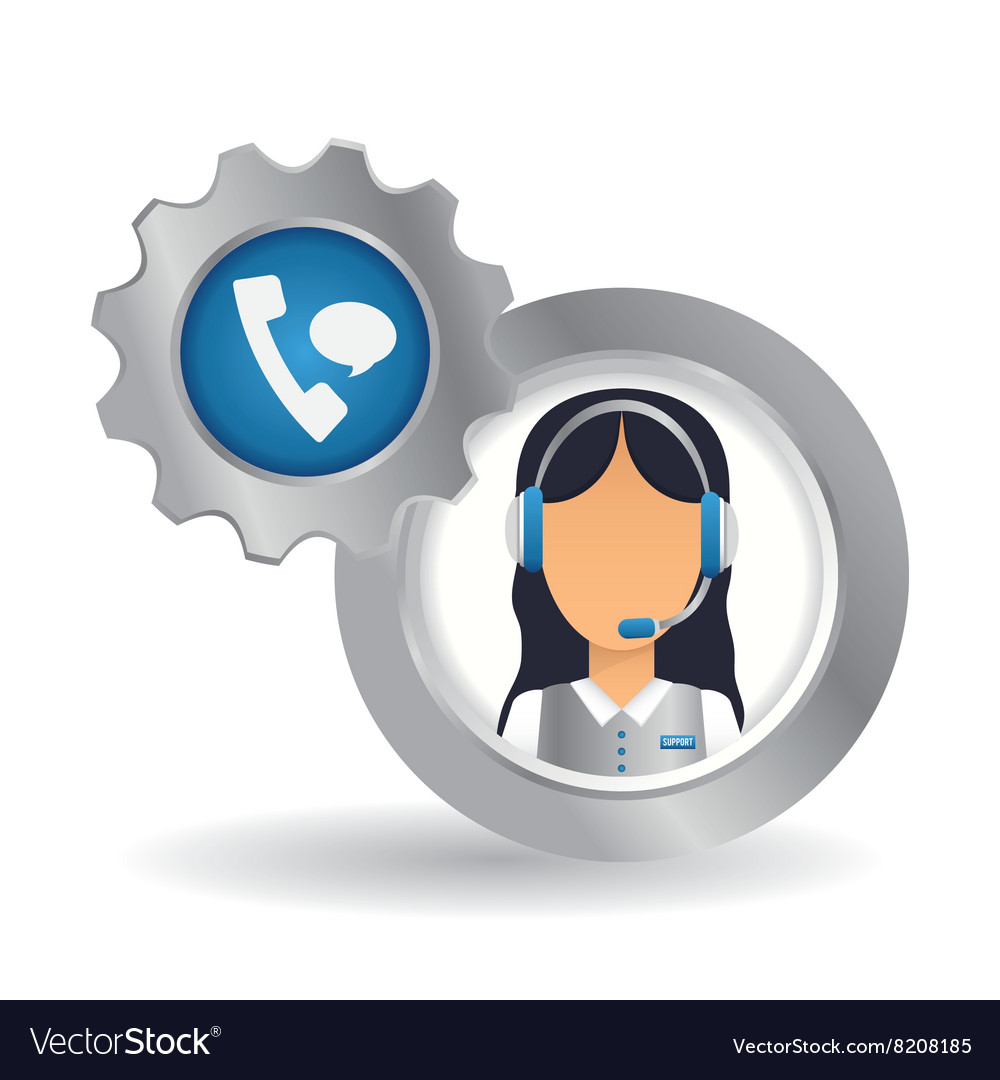 Technical service and call center icon design