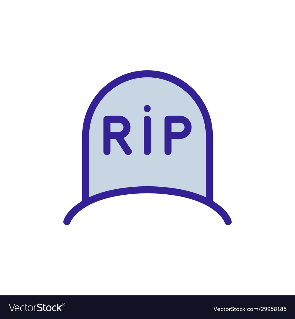 Tombstone icon isolated contour symbol