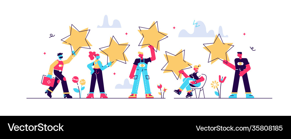 User experience feedback flat Royalty Free Vector Image