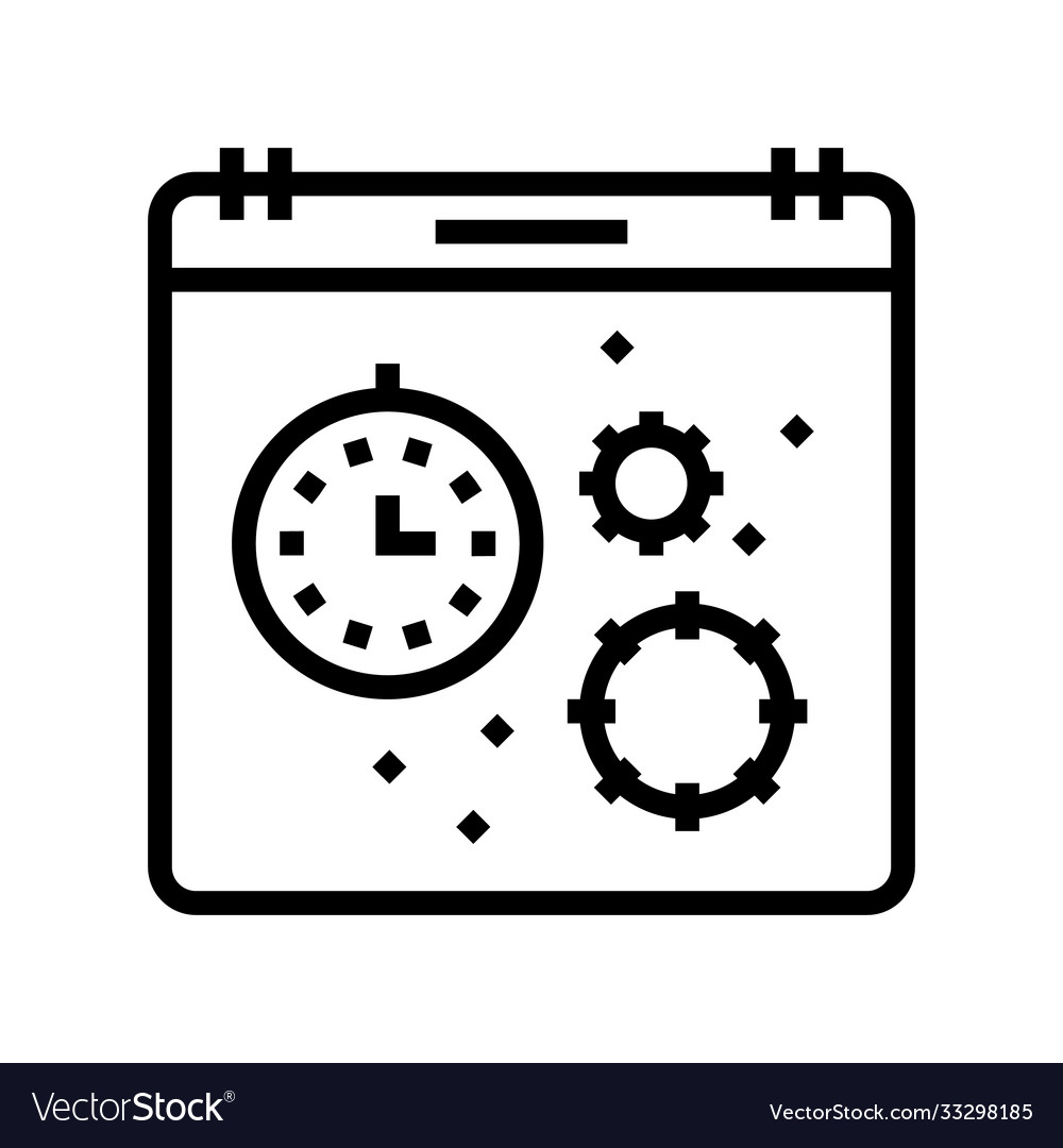 Virus season calendar line icon