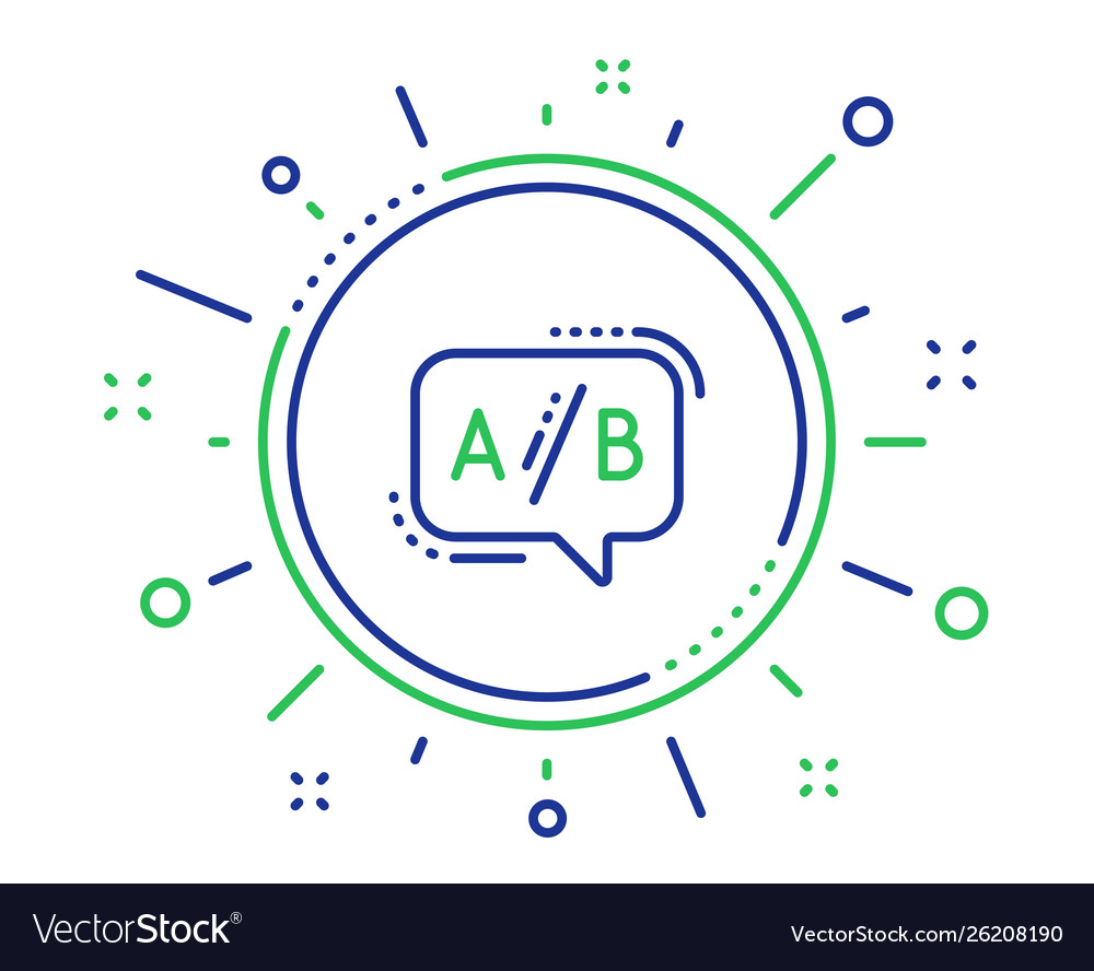 Ab testing line icon ui test chat bubble sign