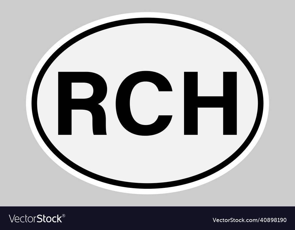 Chile international vehicle registration code Vector Image