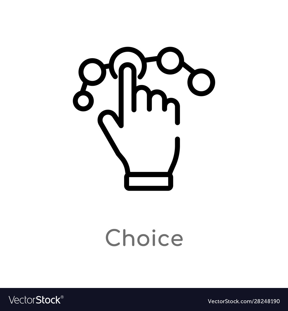 Choice Icon - Isolated Line Art