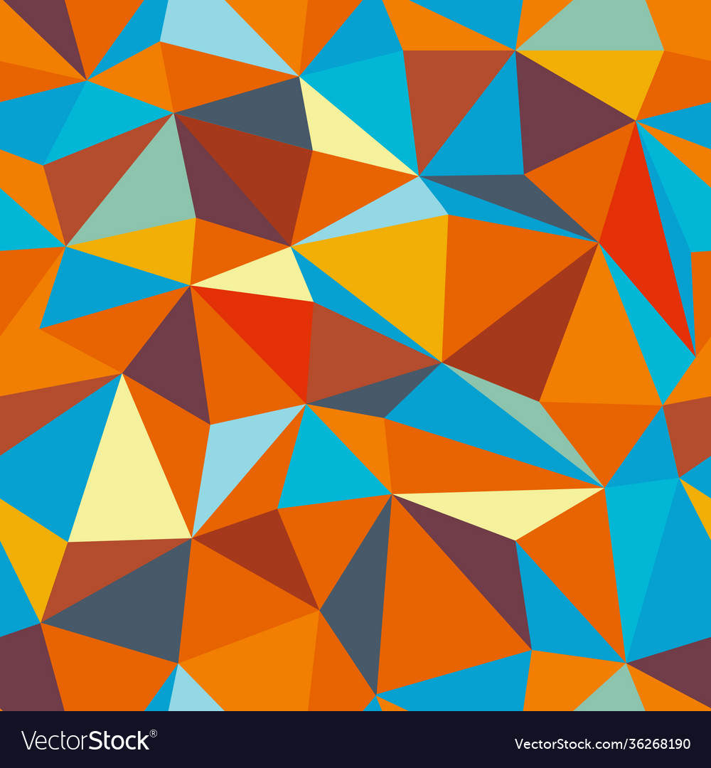 Colorful triangle surface seamless pattern Vector Image