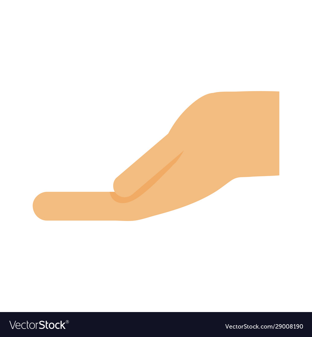 Human hand help support gesture icon