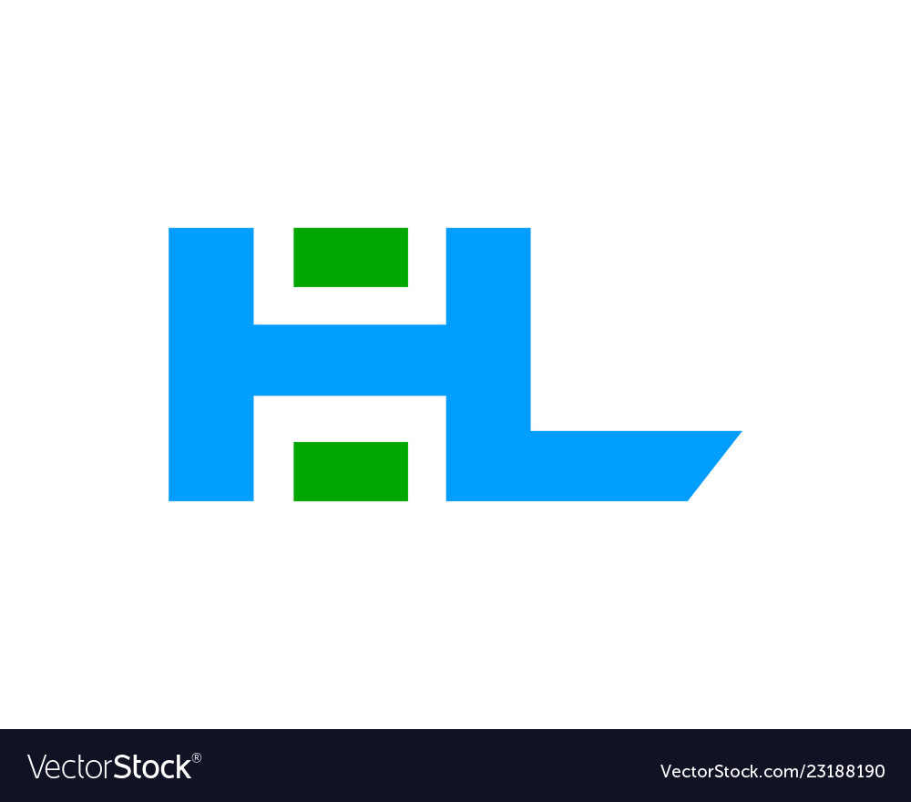 Initial letter hl design logo Royalty Free Vector Image