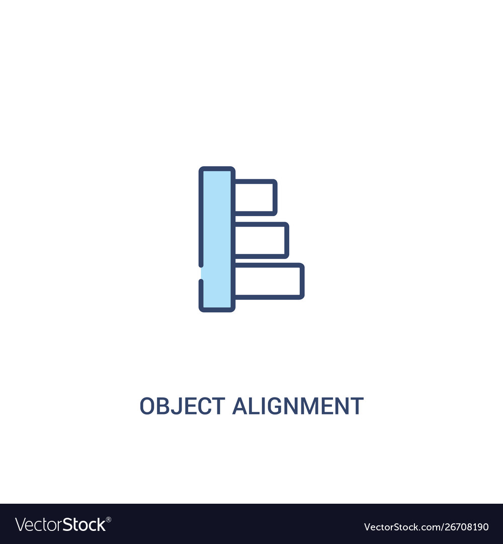 Object alignment concept 2 colored icon simple vector image Object alignment concept 2 colored icon simple