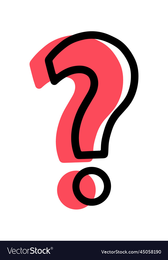 Question mark punctuation mark design Royalty Free Vector