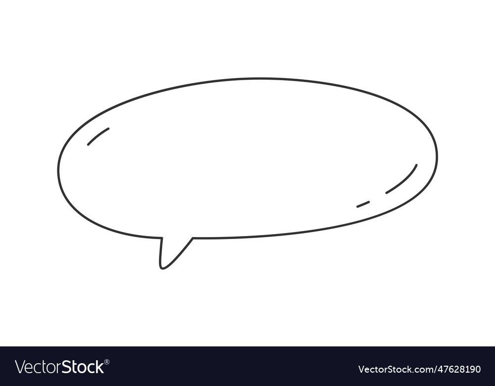 Rounded speech bubble Royalty Free Vector Image