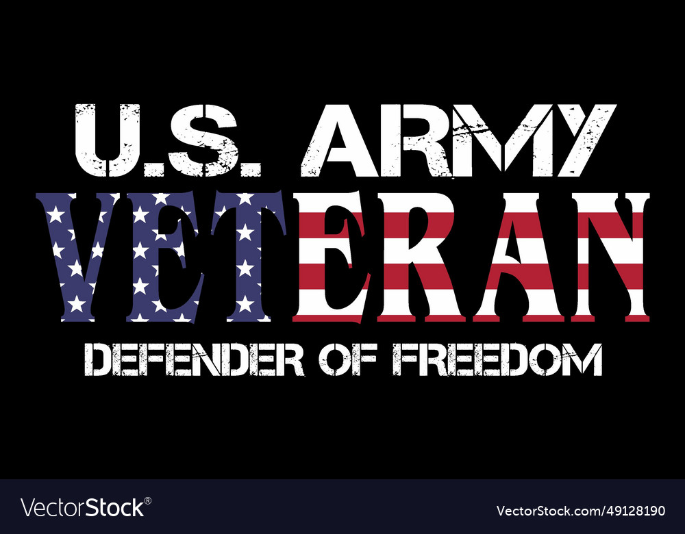 United states veteran defender of freedom Vector Image