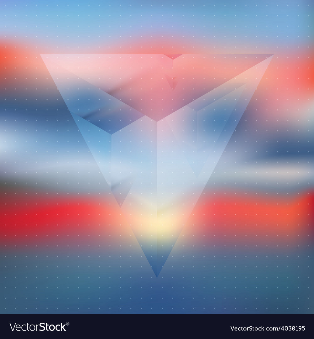 Abstract isometric prism with the reflection