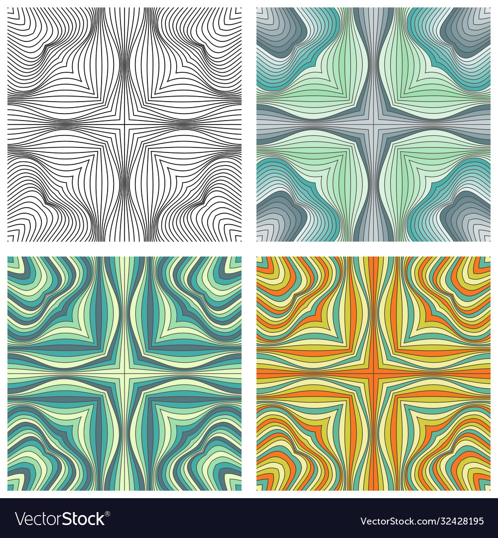 Abstract ornamental patterns set vector image Abstract ornamental patterns set