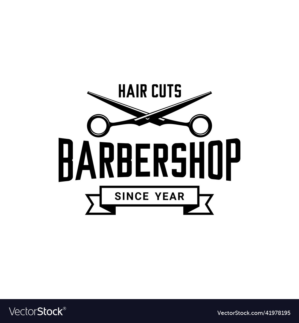 Barbershop logo Royalty Free Vector Image - VectorStock