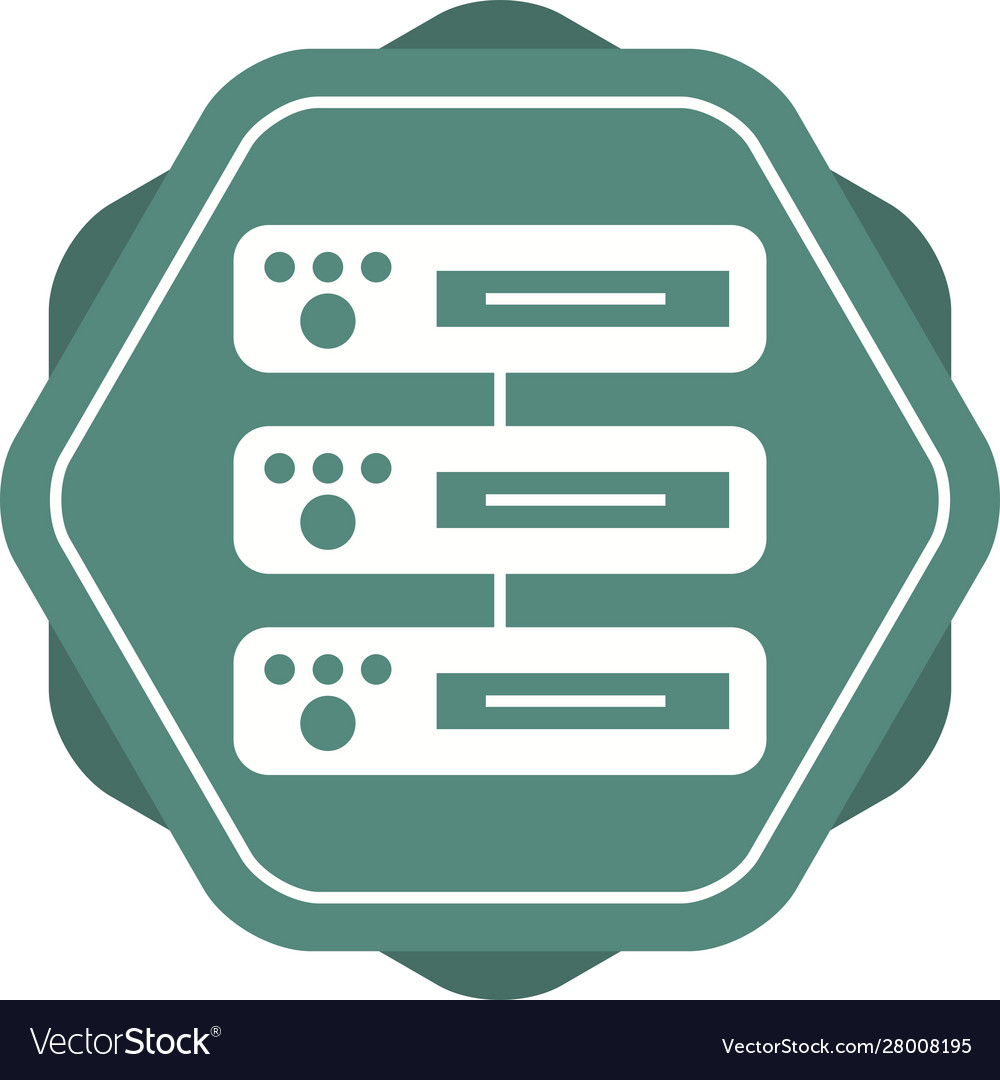 Beautiful server glyph icon Royalty Free Vector Image