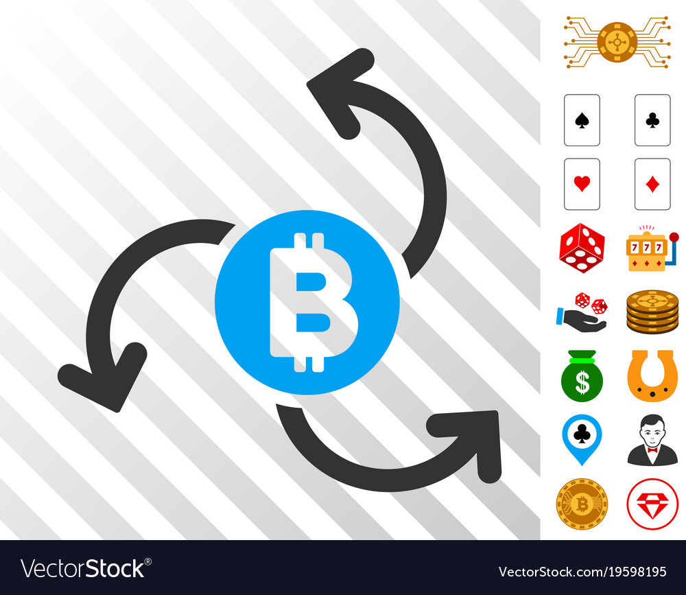 Bitcoin source swirl icon with bonus