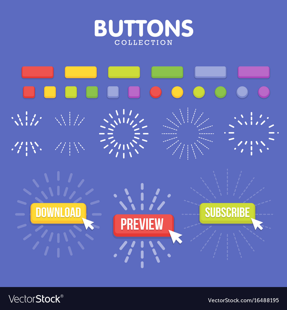 Buttons Maker Constructor Create Your Banner For Vector Image