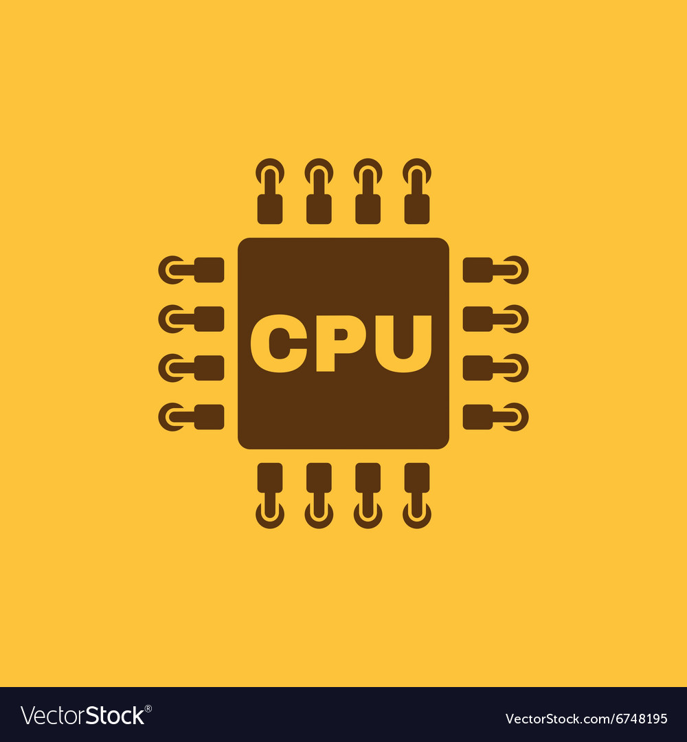 Cpu-Symbol-Mikroprozessor und Prozessorsymbol