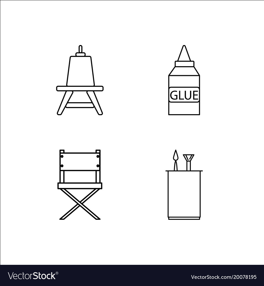 Design and studio simple linear icon setsimple
