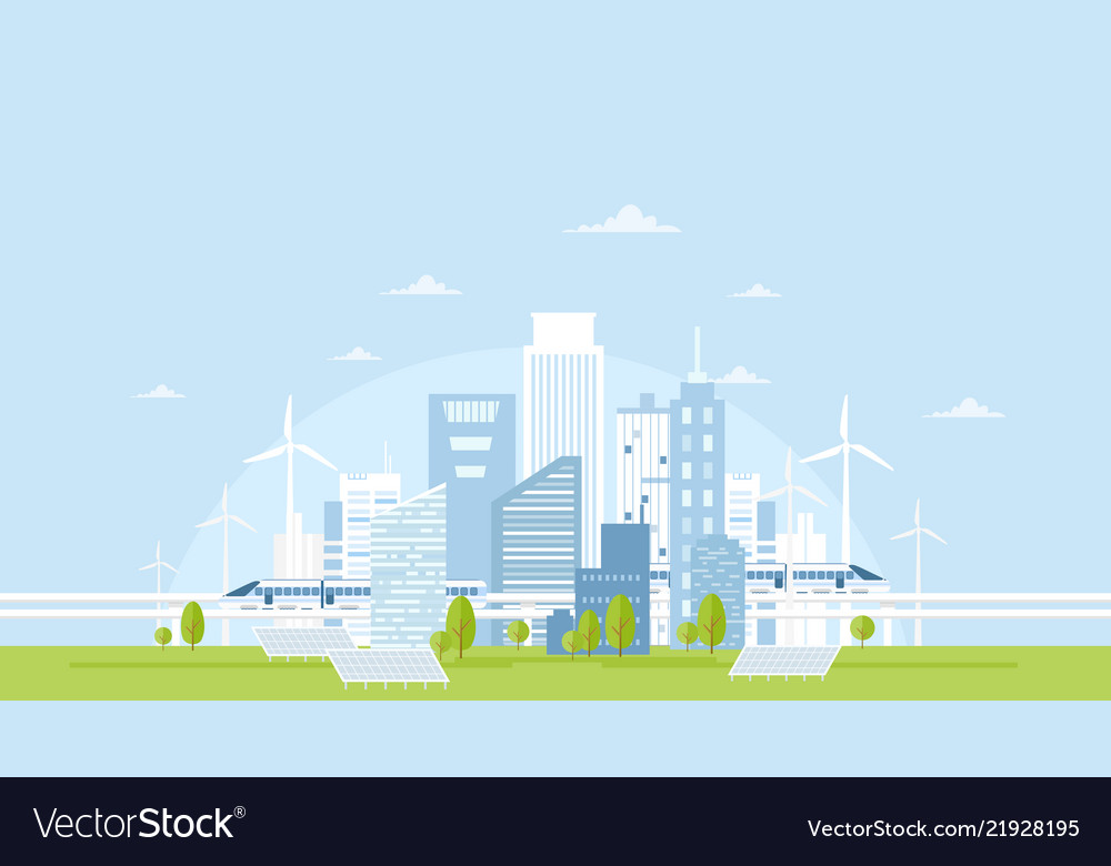 Eco city skyline