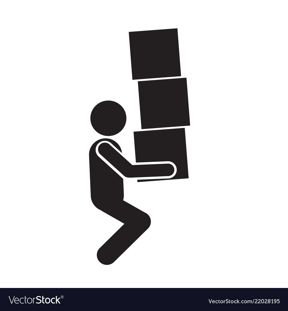 Man moving box pictograph icon design Royalty Free Vector