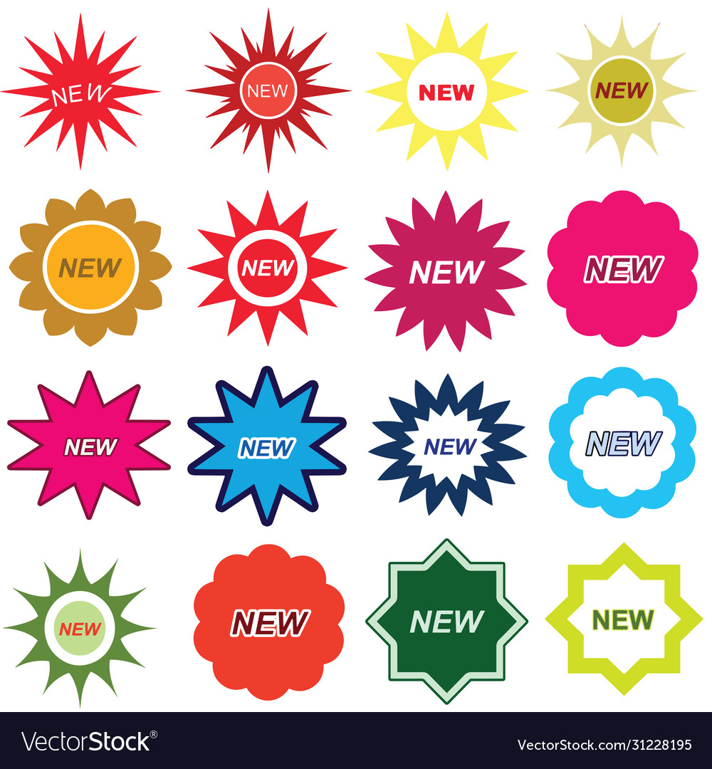 New sign set in multiple colors and shapes