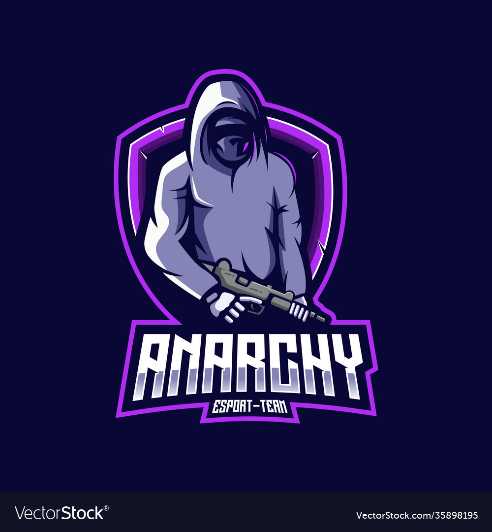 Ninja Anarchy Mascot Logo Royalty Free Vector Image