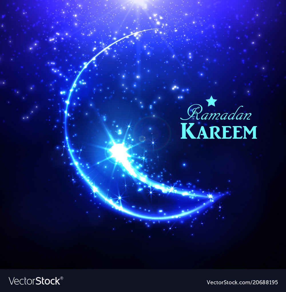 Ramadan Grußkarte auf dunklem Hintergrund vector image Ramadan Grußkarte auf dunklem Hintergrund