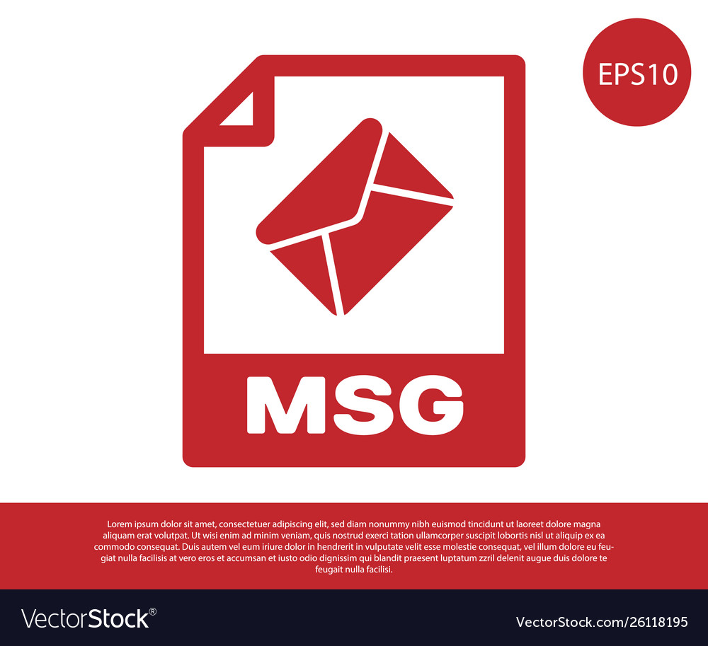 Red msg file document icon download button