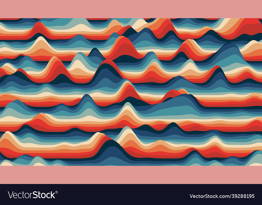 Retro reddish stripes colorful distorted backdrop