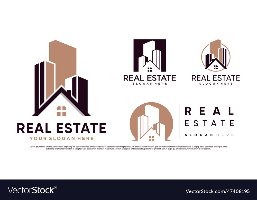 Set collection of real estate building logo