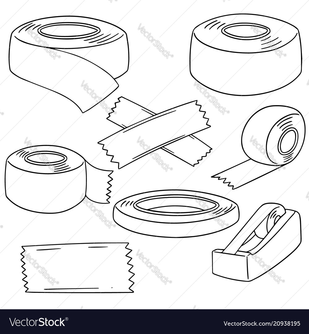 Set of adhesive tape