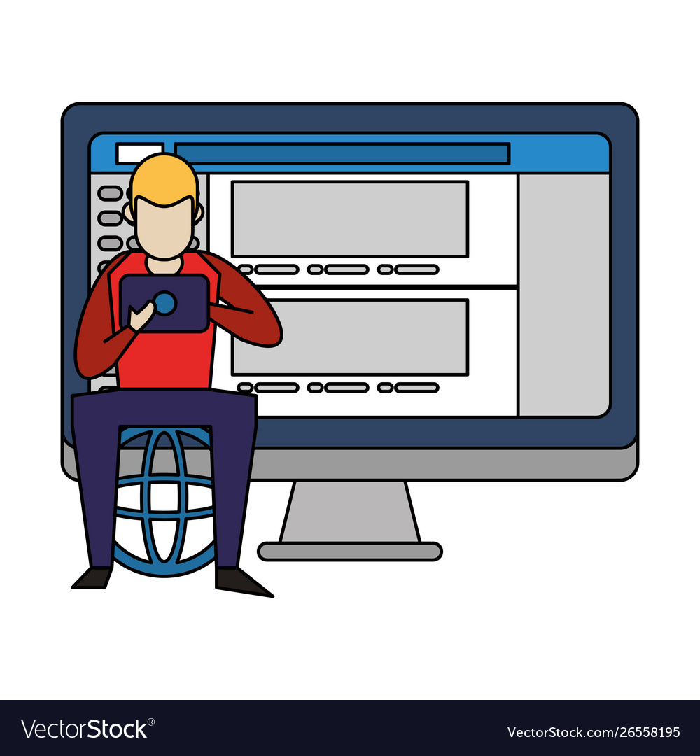 Social media network chatting cartoon