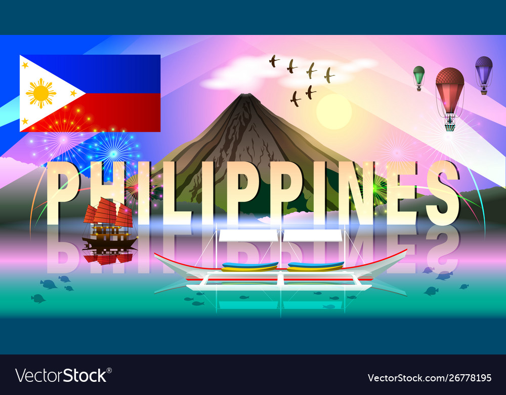 The philippines tourism landscape banner Vector Image