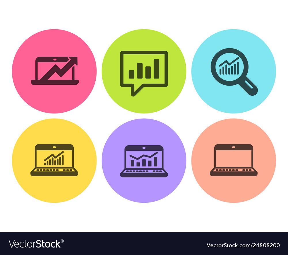 Analytical chat data analysis and web analytics vector image Analytical chat data analysis and web analytics