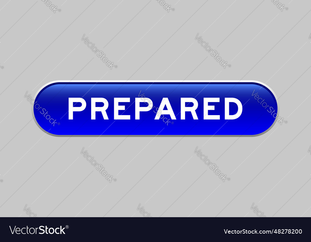 Blue color capsule shape button with word vector image Blue color capsule shape button with word