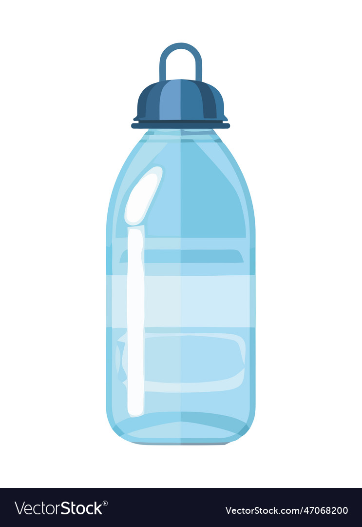 Blue plastic water bottle with refreshing liquid Vector Image