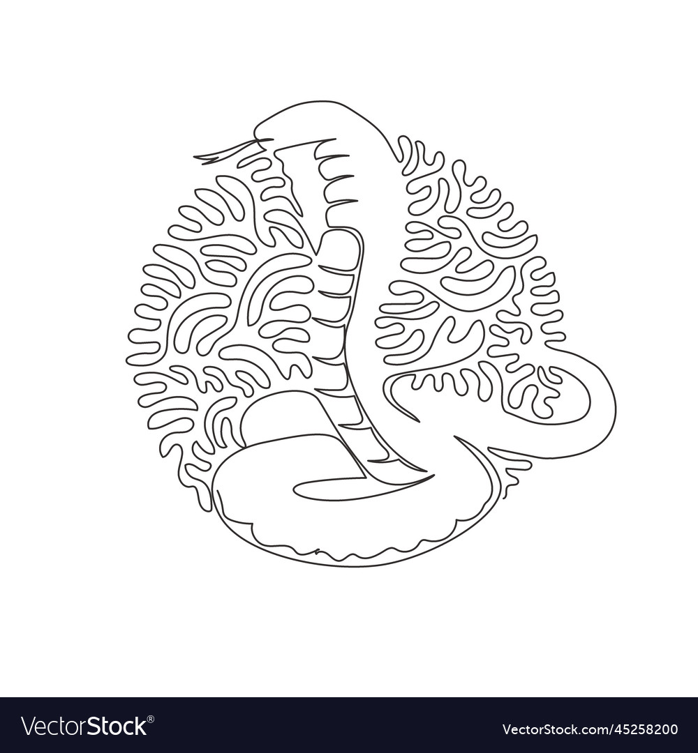 Continuous curve one line drawing of standing vector image Continuous curve one line drawing of standing