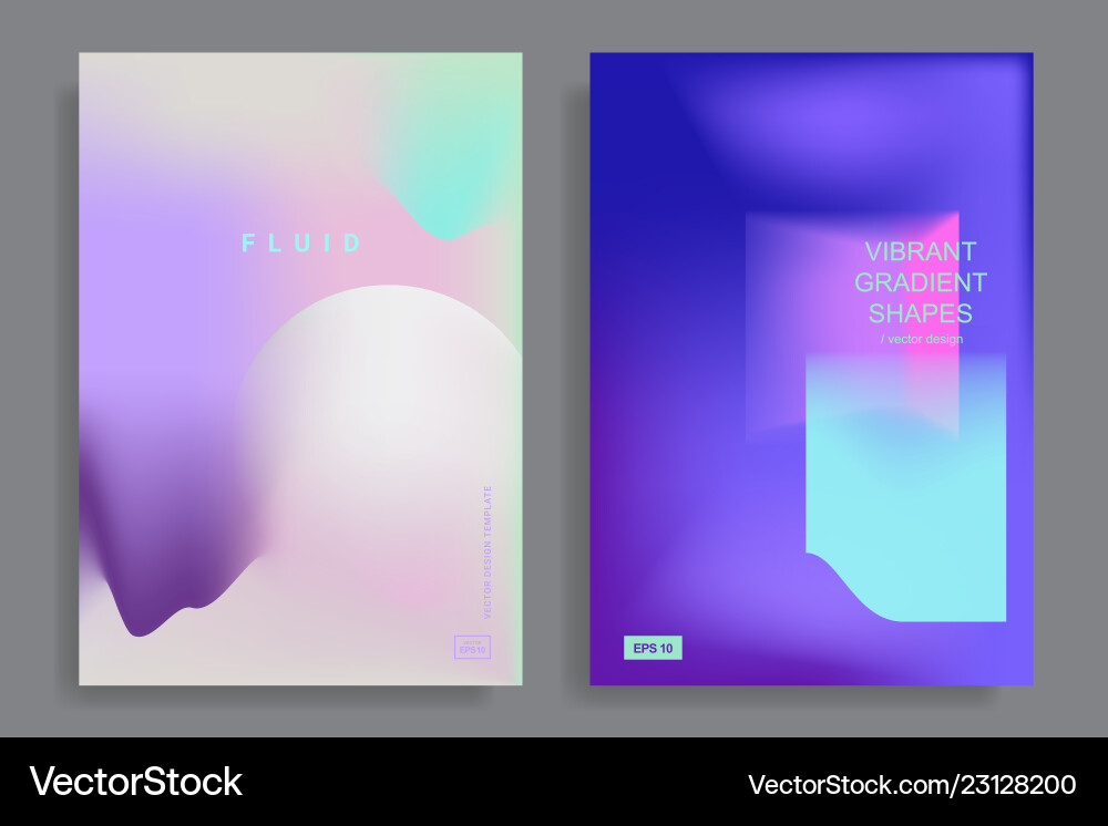 Design templates with vibrant gradient shapes Vector Image