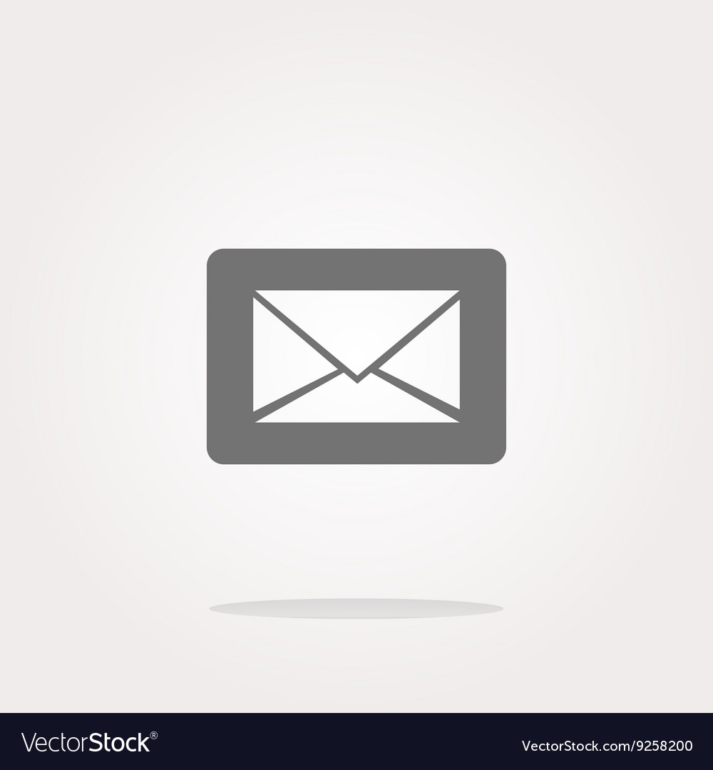 Email icon on glossy round button