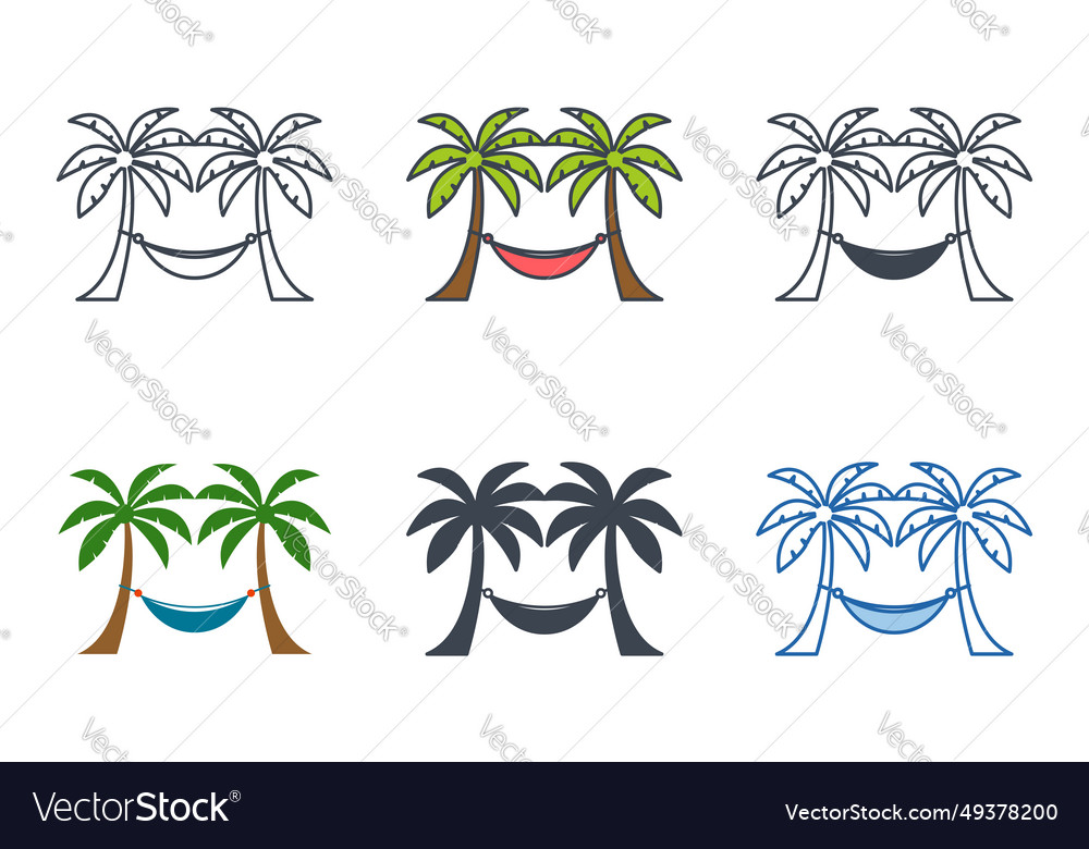 Hammock icon collection with different styles Vector Image Hammock icon collection with different styles
