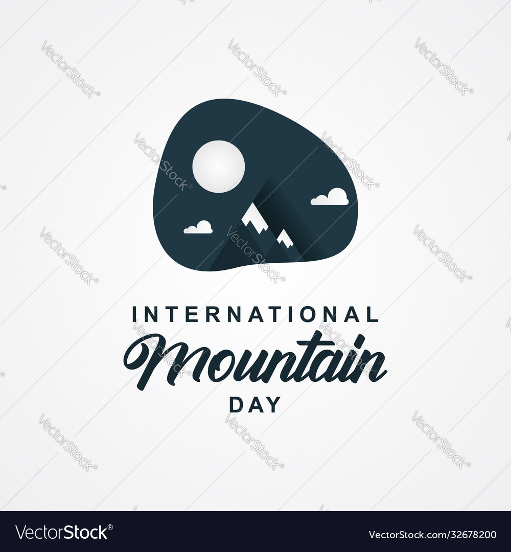 International mountain day design for celebrate Vector Image