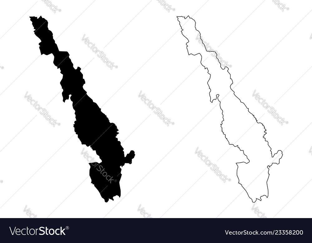 Kayin state map vector image Kayin state map