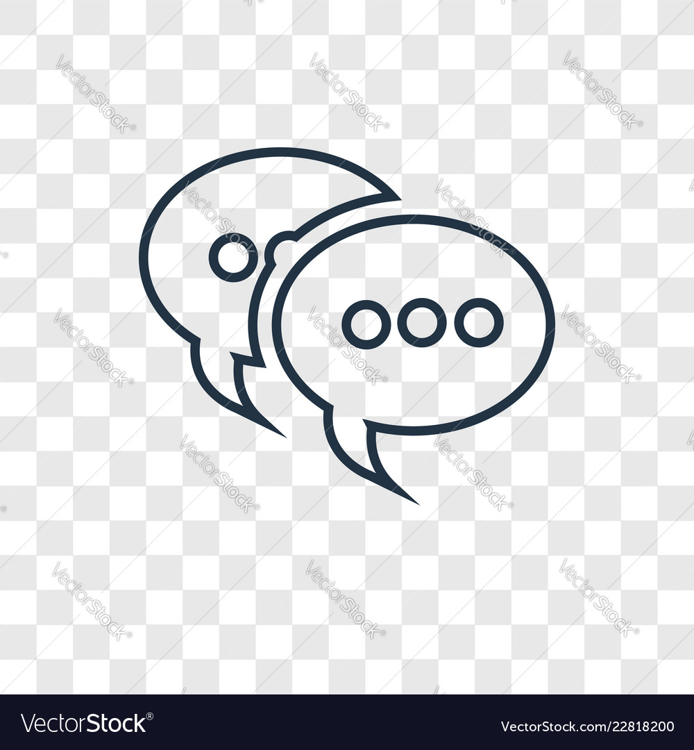 Message concept linear icon isolated vector image Message concept linear icon isolated